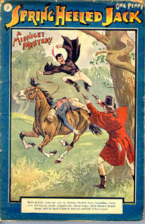 The cover of the 1904 serial about Spring-Heeled Jack.